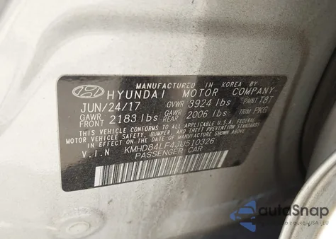 2018 Hyundai Elantra Sel from USA, damaged, VIN KMHD84LF4JU510326
